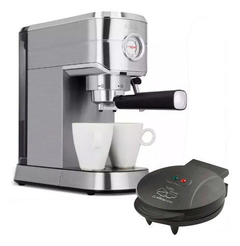 Cafetera Express Atma Pro Ceat5418p + Waflera Ultracomb 