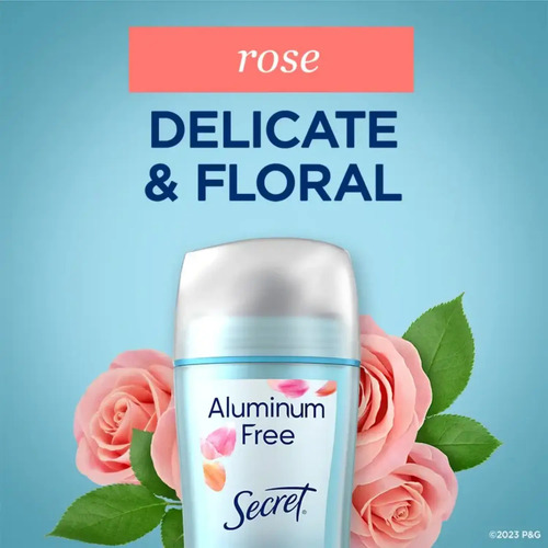 Secret Desodorante Sem Alumínio Notes Of Roses 48hrs 68g Eua