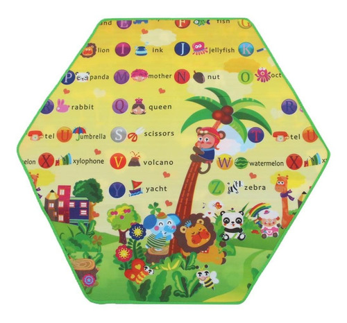 Crianças Bebê Hexagonal Desenho Animado Rastejando Tapete