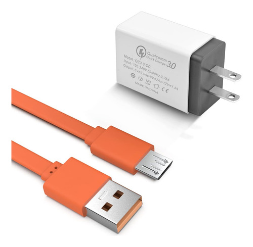 Cable De Cargador Micro Usb Compatible Con Flip 4, Flip 3, F