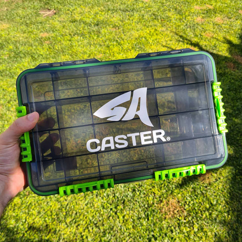 Imagen 2 de 7 de Caja Estanca Caster Señuelos 20 Divisiones 35,5x22x8cm E005