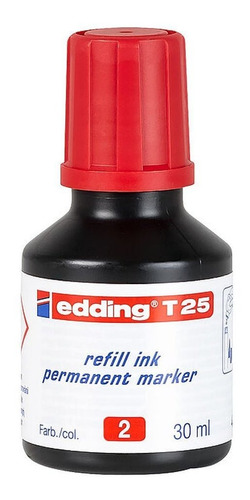 Tinta Al Solvente Edding T 25 Rojo