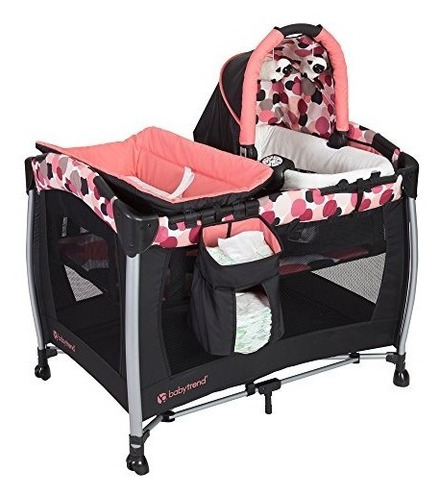 Baby Trend Resort Elite Dotty Cuna Corral Moisés + Cambiador