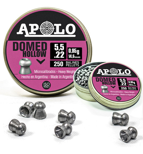 Balines Apolo Domed Holow // Cal 5,5mm - 15gr //  X250
