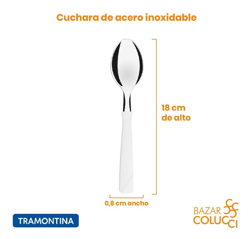 Cuchara Blanca New Kolor Blíster X3 - Bazar Colucci