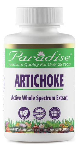 Paradise Herbs Artichoke European 15% Vegetarian Capsules, 6