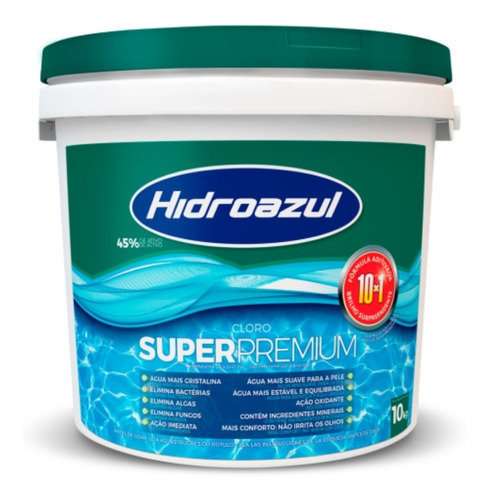 Cloro Super Premium 10kg Hidroazul