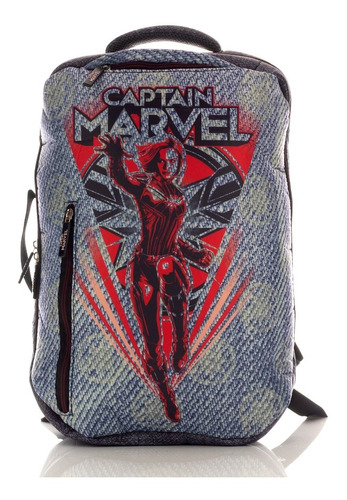 Mochila Marvel Capitana Marvel Original Nueva Backpack