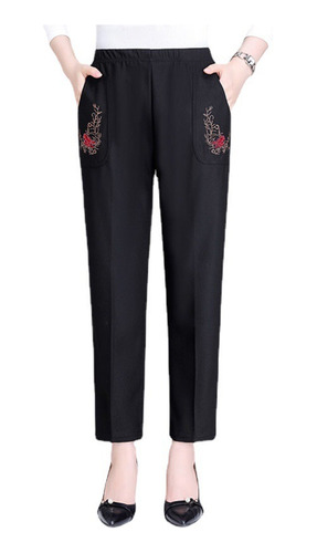 Pantalon Tiro Alto Casual Elegante Pantalones De Cigarrillo