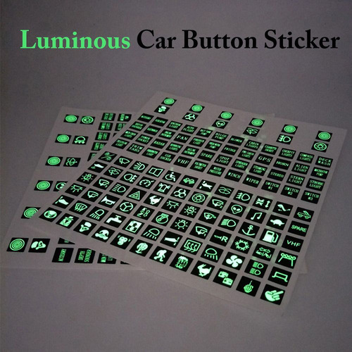 Etiqueta Adesiva Iluminada Para Botão De Carro