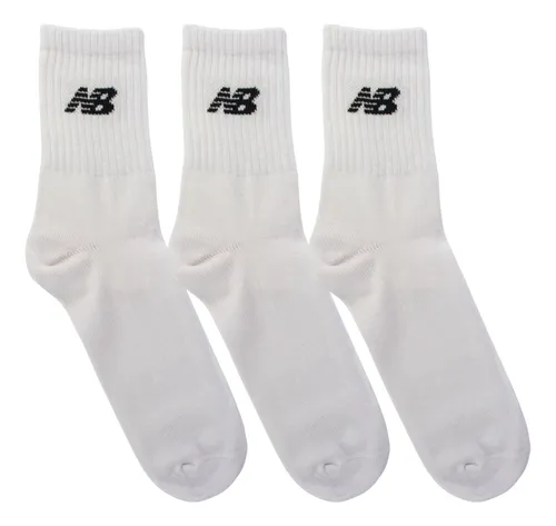 Kit com 3 Meias New Balance Cano Longo