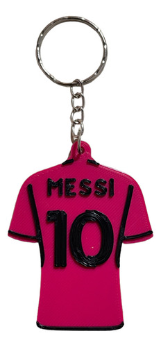 Llavero Impreso En 3d / Diseño Camiseta Messi Rosada