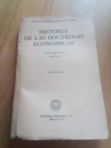 Historia De Las Doctrinas Economicas - Karataev / Ryndina