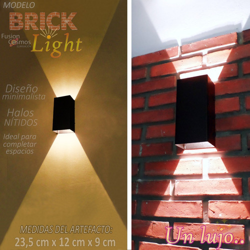 Imagen 5 de 10 de Aplique Pared Interior Bidireccional Lampara Led 6w Pack X5u Superbrillante Luz Indirecta Pared Living Comedor Bipin