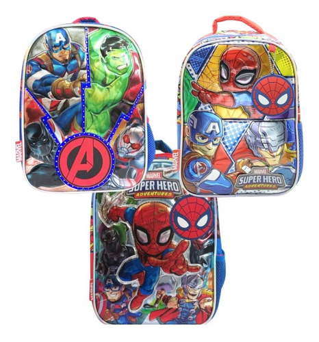 Mochila Vengadores Spiderman Jardin Espalda 12p Ct Plumitaa
