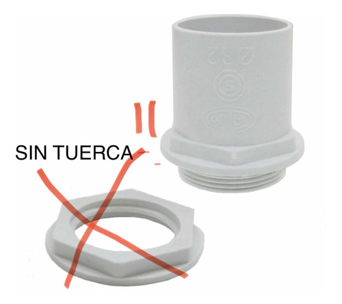 Conector Para Tubo Rígido Y Corrugado Pvc 20mm X 100 Detalle