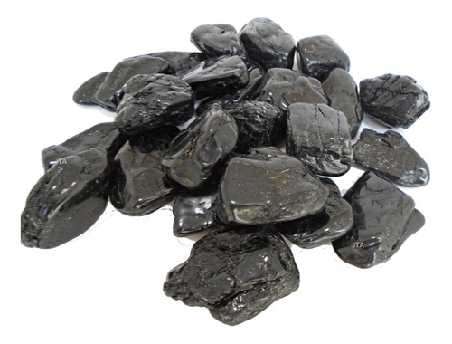 Pedra Turmalina Negra Natural 100g Rolada