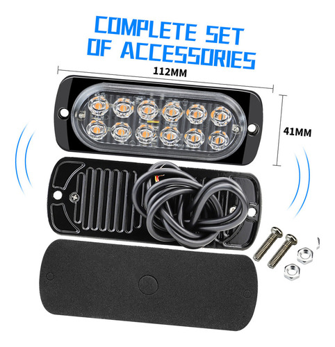 Nuevo Baliza De Emergencia Ámbar Con 12 Luces
