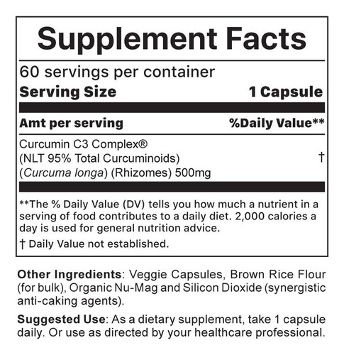 Jigsaw Health Curcumin C3 Complex, 60 Cápsulas Setaf