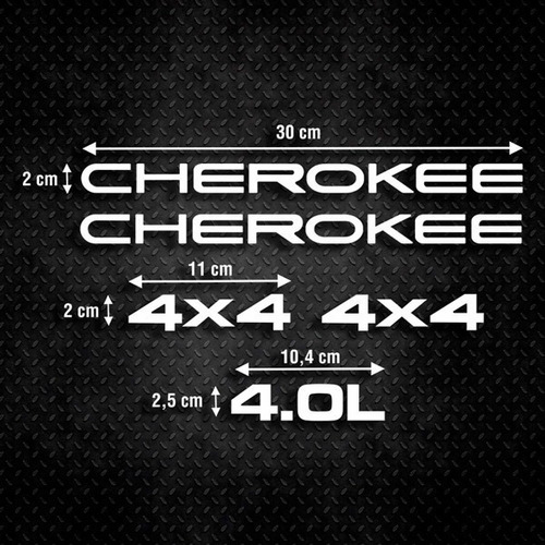 Calcomanias Cherokee Jeep Set X 5 Piezas