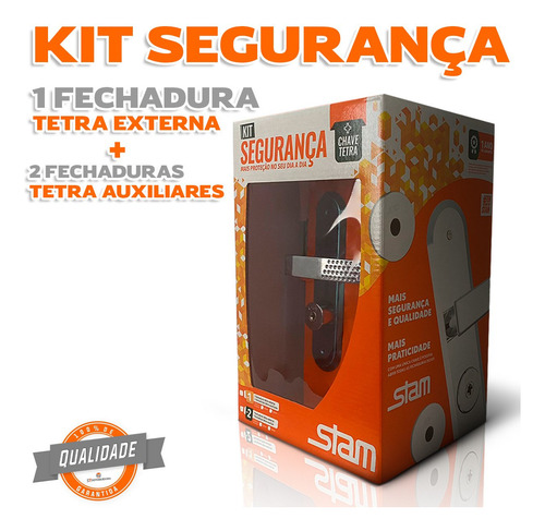 Fechadura 1 1800/21 Tetra Externa 2 1004 Tetra Auxiliar Inox