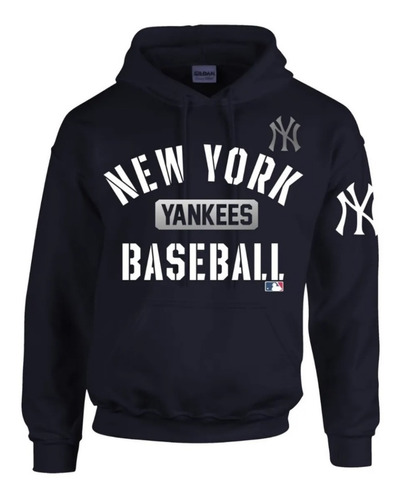 Sudadera Yankees Baseball, Unisex Con Capucha En Reflejante