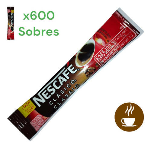 Nescafe Clasico Stick 600 Sobres De 2gr