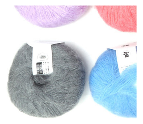 Hilo De Lana Larga De Angora Tejido De Mohair Suave De Angol