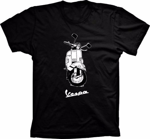 Camiseta Vespa Retro Mobilete Camisa Top Motos Algodão Sk