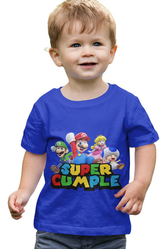 Polera Mario Bros 3d World Super Cumple