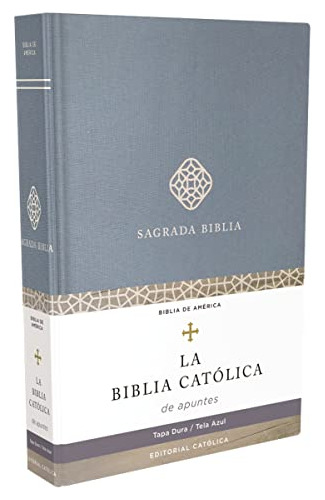 Libro : Biblia Catolica De Apuntes, Tapa Dura, Tela, Azul -