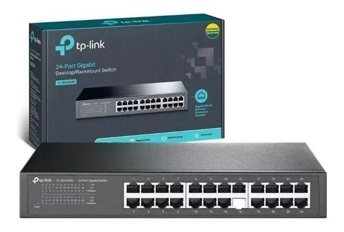 Imagem 3 de 3 de Switch 24 Portas Gigabit 10/100/1000 Tp-link Tl-sg1024d C/nf