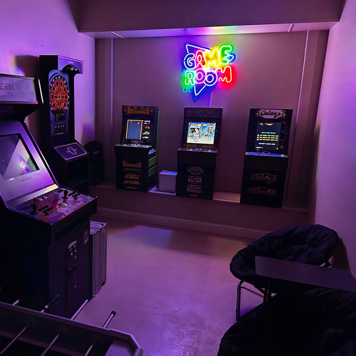 Letrero Neon Game Room Cuarto De Juegos Control Atenuador Color Multicolor