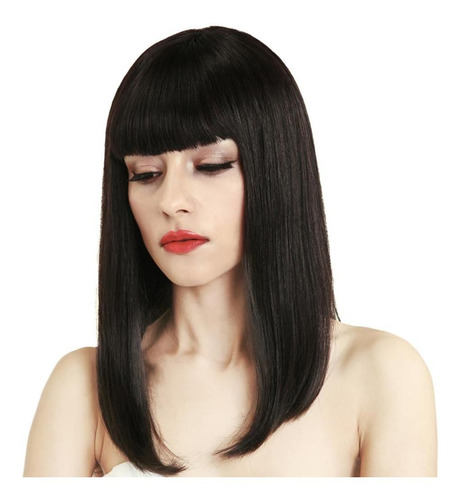 Cabello De Aspecto Natural Con Flequillo Pulcro, Cabello Hum