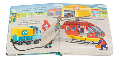 Helicóptero: Janelas divertidas, de Lara Bryan. Editorial USBORNE, capa mole em português, 2023