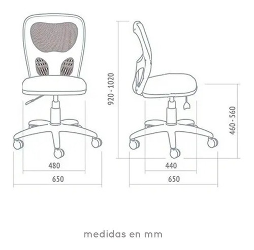 Imagen 3 de 10 de Silla De Escritorio Indar India Mesh Ergonomica Ejecutiva