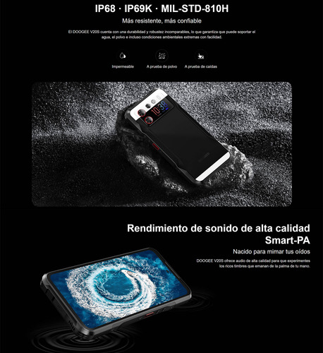 Doogee V20s - Resiste Golpes Agua, Amoled, Visión Nocturna