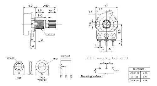 Potenciómetro Para Amplificadores Marshall Linear B22k