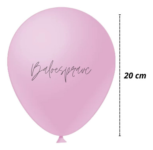 50 Unidades Balão Bexiga Candy Color Cor Pastel 8 Polegadas Cor Rosa