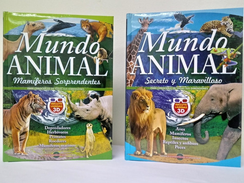 Libro 2 Mundo Animal 3d Mamiferos+ Secreto Maravilloso Clasa | Envío gratis