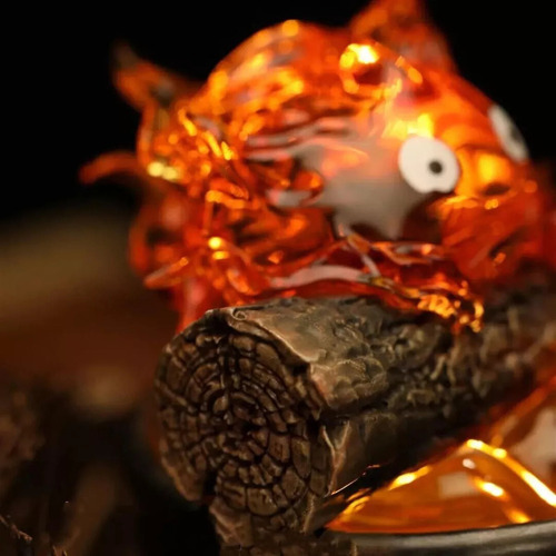 Z Luz Nocturna Calcifer De Llama 3d De Halloween