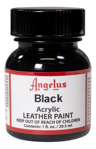 Angelus Pintura Acrlica Para Cuero, 1 Onza Negra