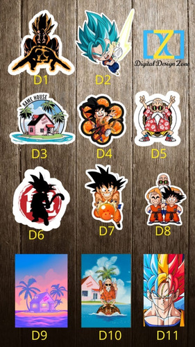 Calcos, Stikers, Etiquetas Autoadhesivas De Dragon Ball X20u