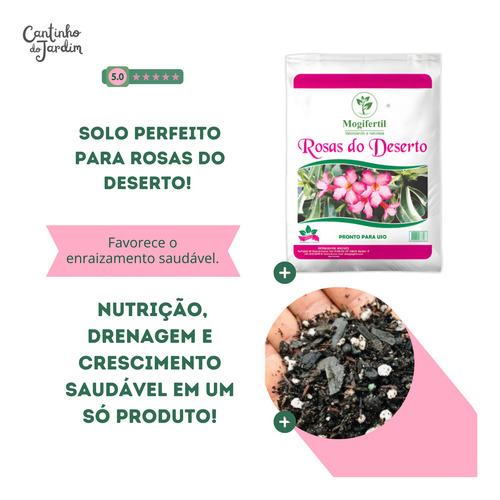 Substrato Para Rosas Do Deserto 5kg - Drenagem E Aeração