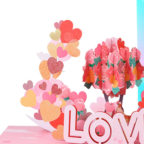 Tarjeta De Felicitación 3d Del Día De Valentín,