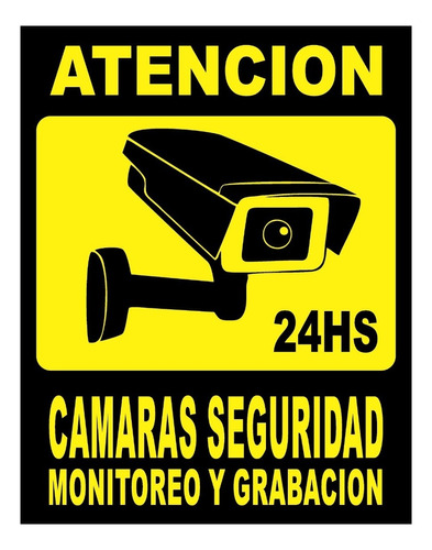 Cartel Propiedad Camaras Seguridad Monitoreo Grabacion 30x40