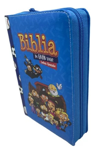Biblia Reina Valera 1960 Cierre Viaje Imitacion Piel Azul