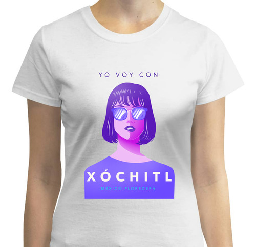 Playera Xóchitl Gálvez  Yo Voy Con Xochitl  Lentes Morados