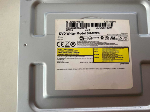 Imagem 3 de 3 de Leitor De Cd/dvd Pra Pc Samsung Sh-s223- Ref:l6 Bom Estado
