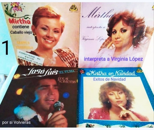 4 Discos De Vinilo Mirtha Perez Y José Luis  Precio X Todos 